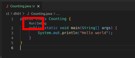 VSCode Run Main Method